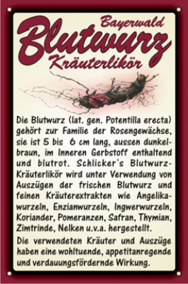 Bayerwald Blutwurz 51%vol. 0,35 L (NEU  Glasflasche)